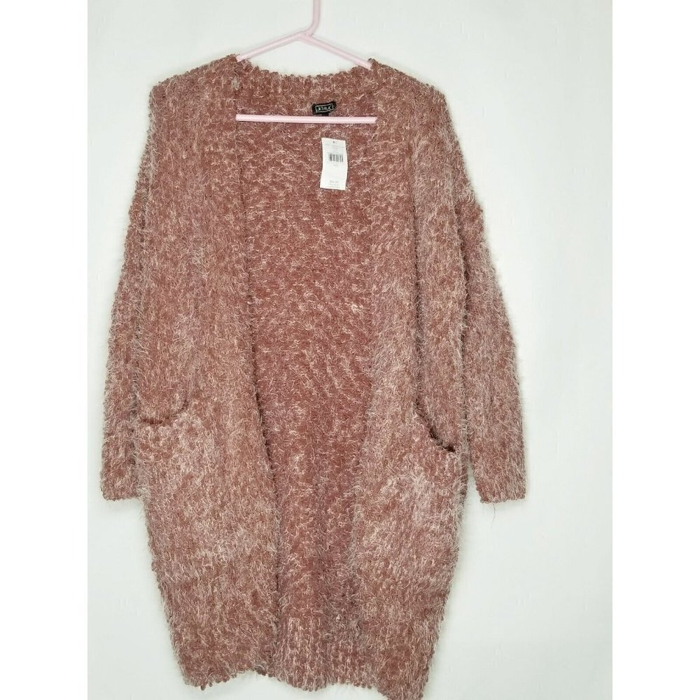 Women’s Lira Miranda XS/S Open Front‎ Cardigan Sweater Pink Marled Long Sleeve